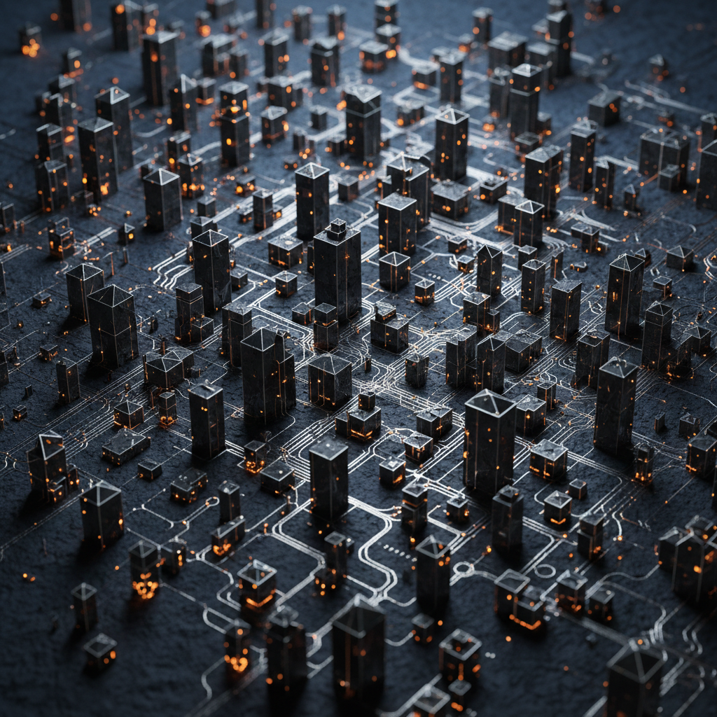Abstract data architecture visualization